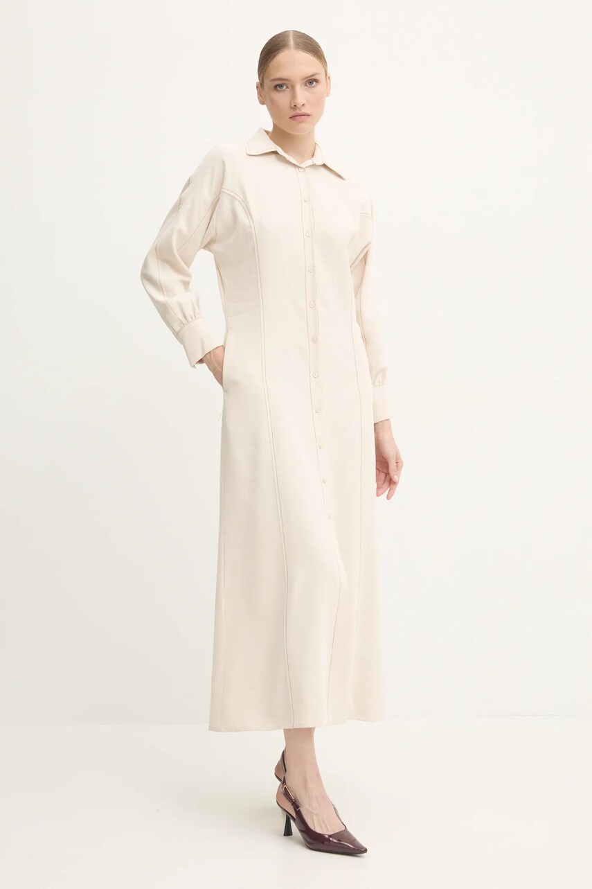 Сукня Answear Lab колір бежевий maxi oversize