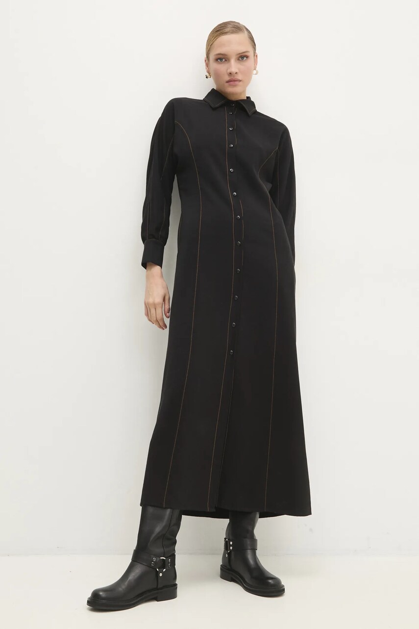 Сукня Answear Lab колір чорний maxi oversize