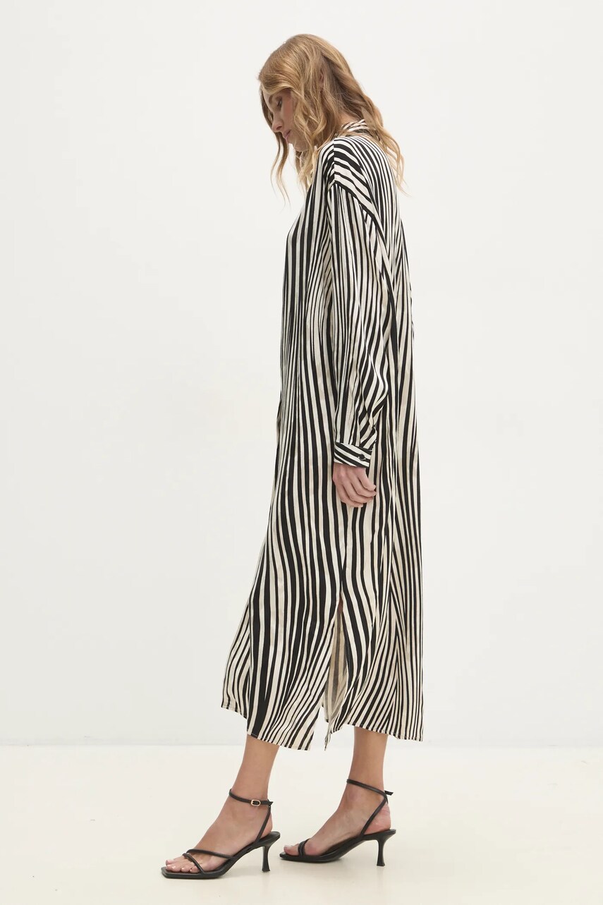 Сукня Answear Lab колір бежевий midi oversize