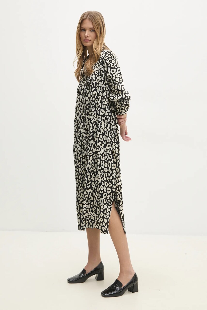 Сукня Answear Lab колір чорний midi oversize