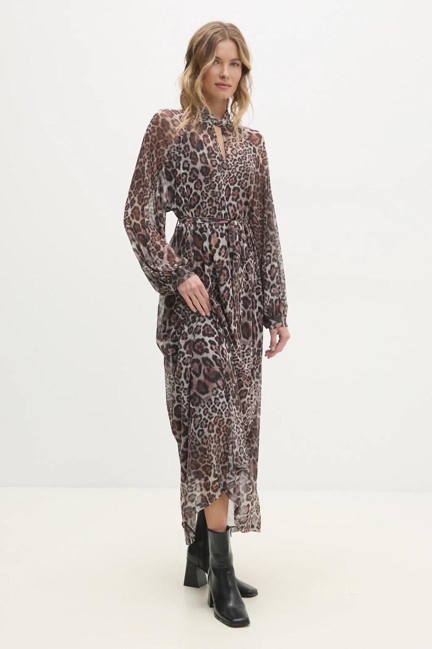 Сукня Answear Lab колір бежевий maxi oversize