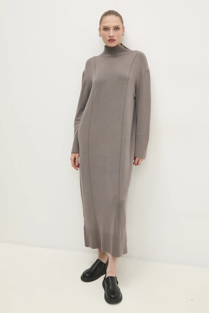 Сукня Answear Lab колір бежевий maxi oversize