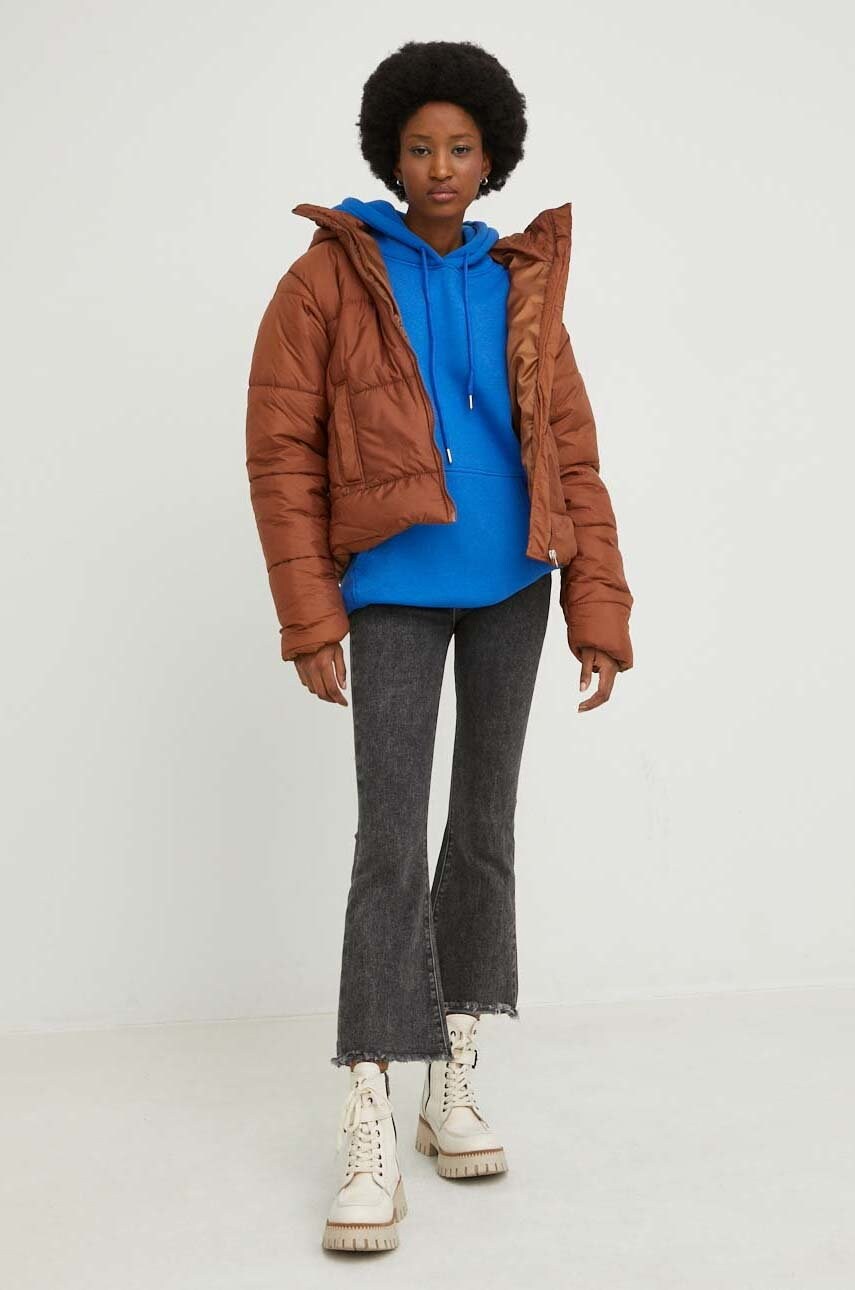 Куртка Answear Lab жіноча колір коричневий зимова oversize