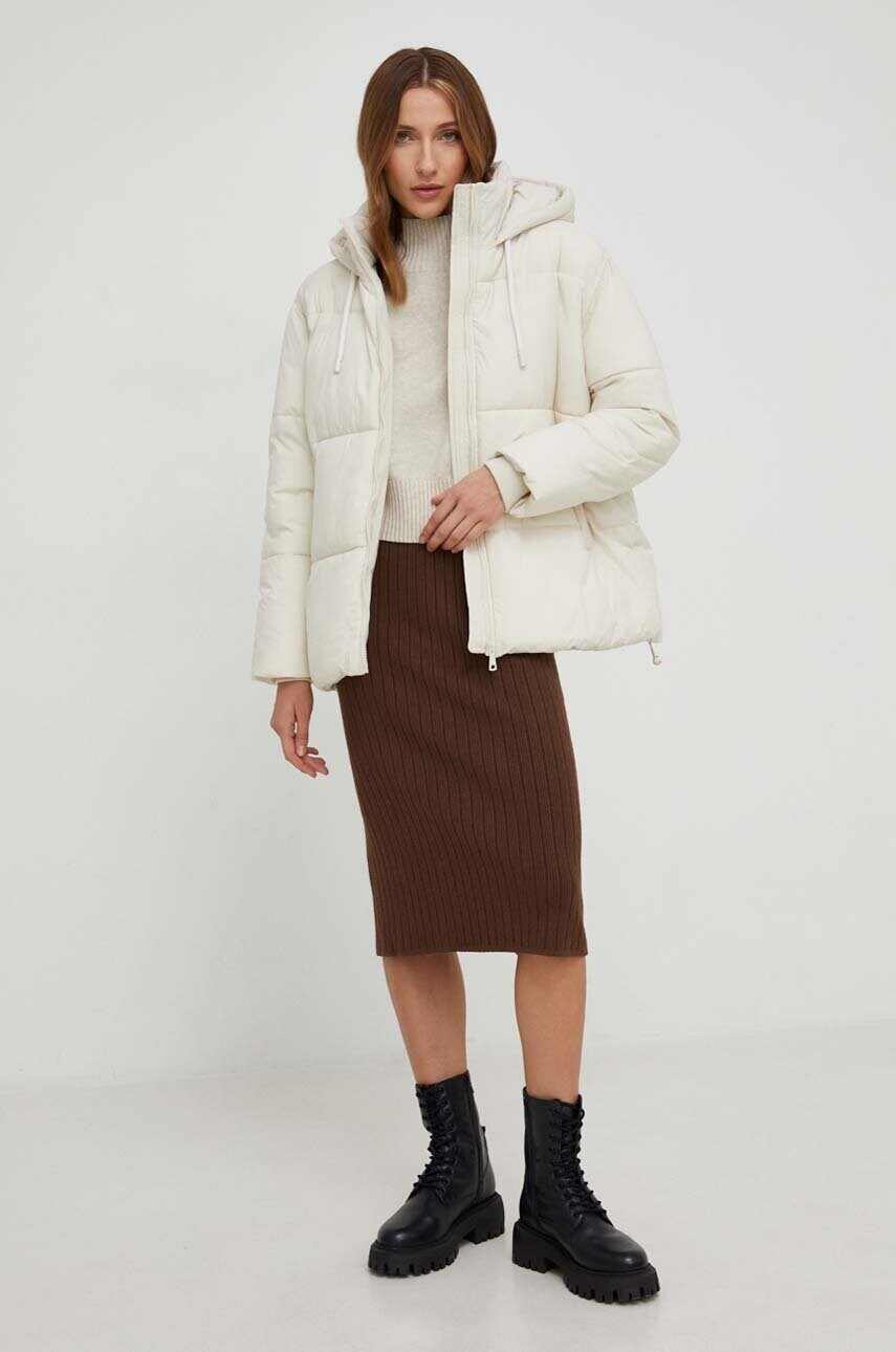 Куртка Answear Lab жіноча колір бежевий зимова oversize