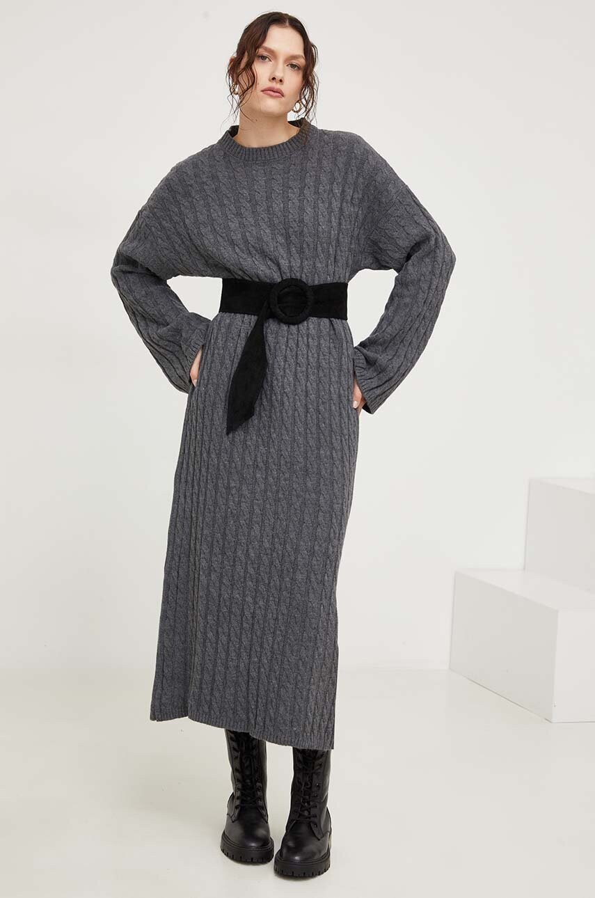 Сукня Answear Lab колір сірий maxi oversize