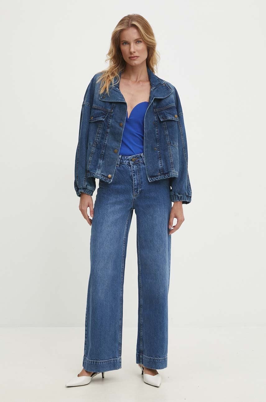 Джинсова куртка Answear Lab жіноча перехідна oversize