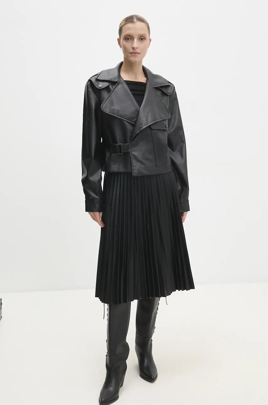 Куртка Answear Lab жіноча колір чорний перехідна oversize