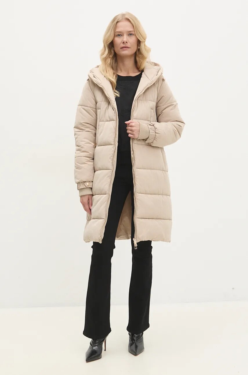 Куртка Answear Lab жіноча колір бежевий перехідна oversize