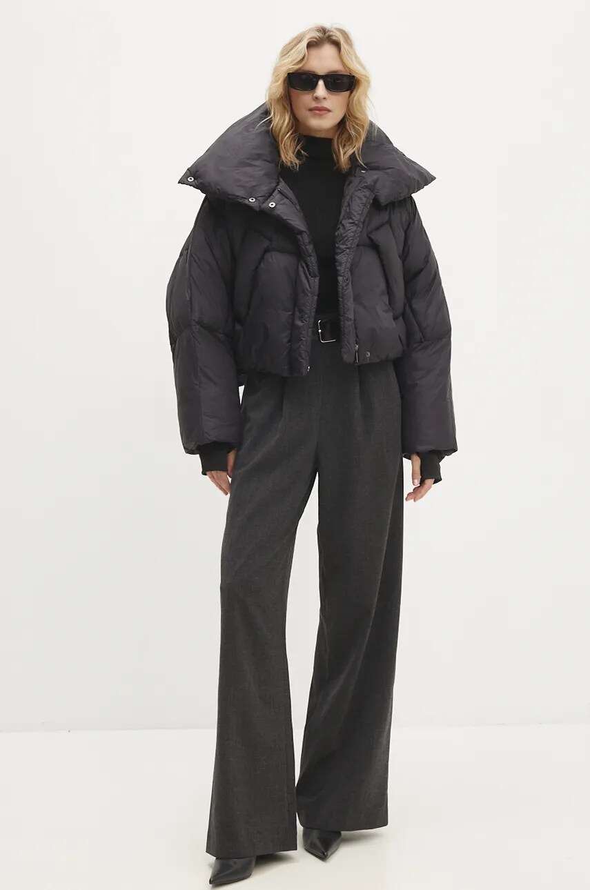Куртка Answear Lab жіноча колір чорний зимова oversize