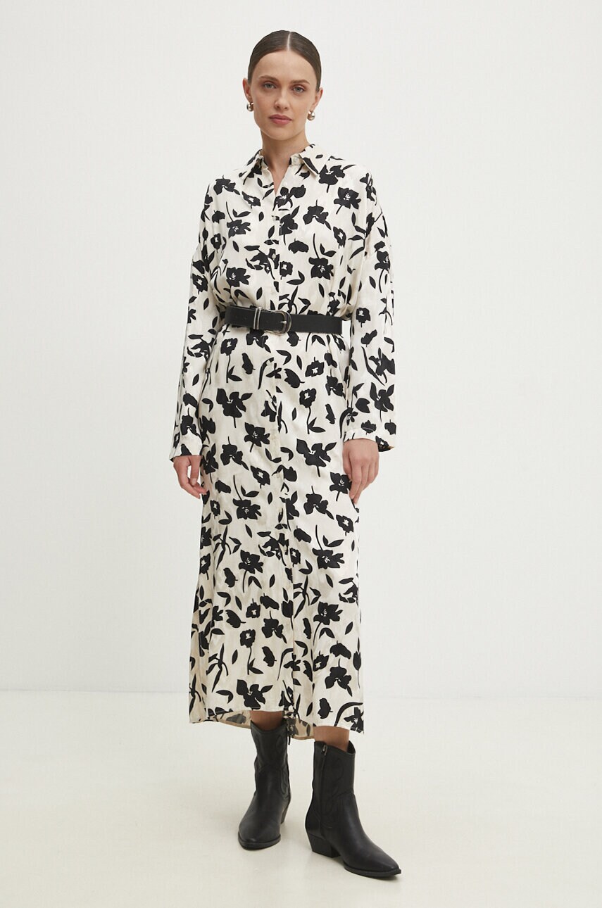 Сукня Answear Lab колір бежевий maxi oversize