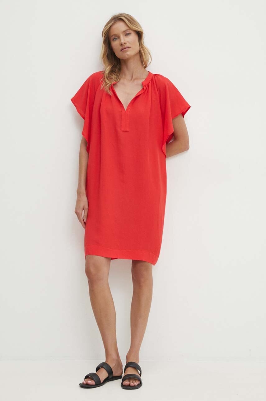 Бавовняна сукня Answear Lab колір червоний mini oversize