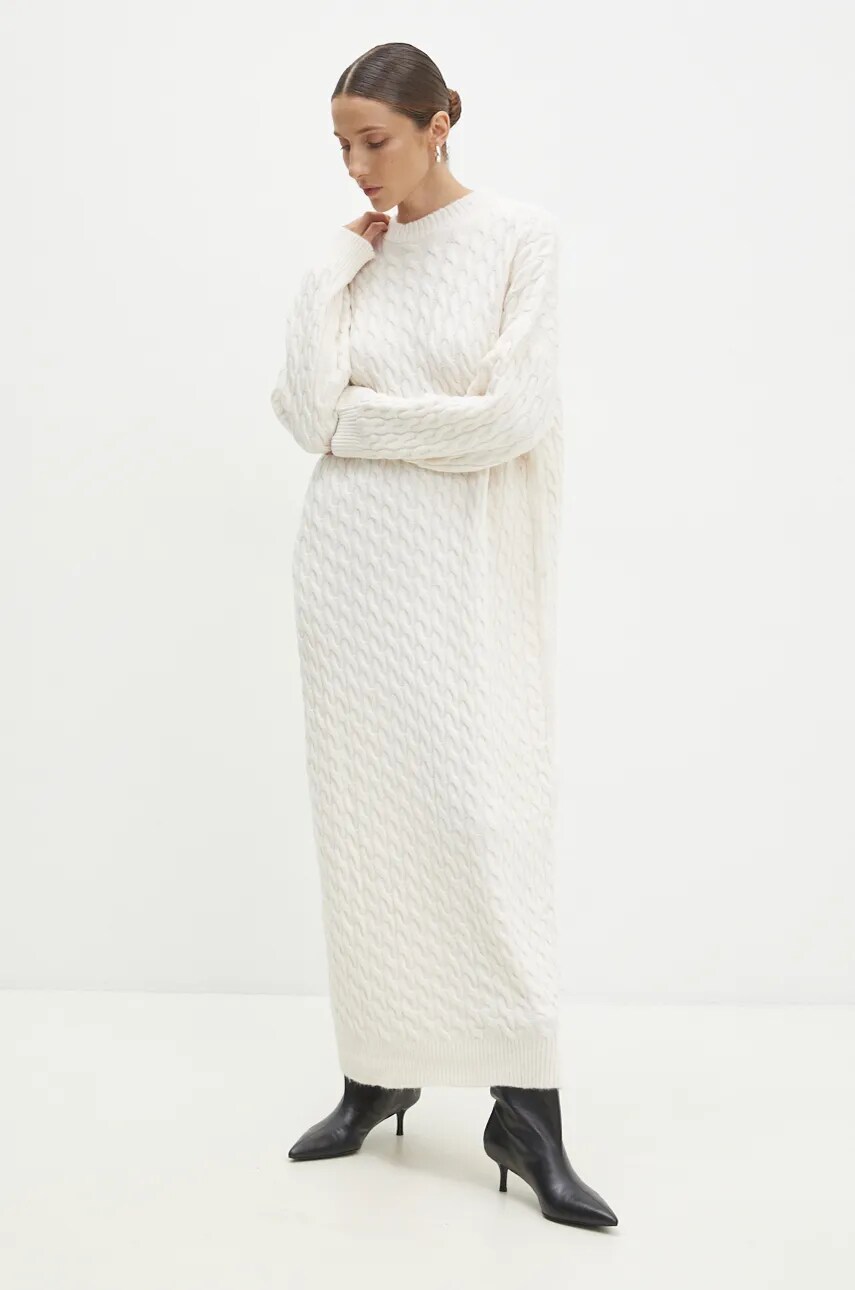 Сукня Answear Lab колір бежевий maxi oversize