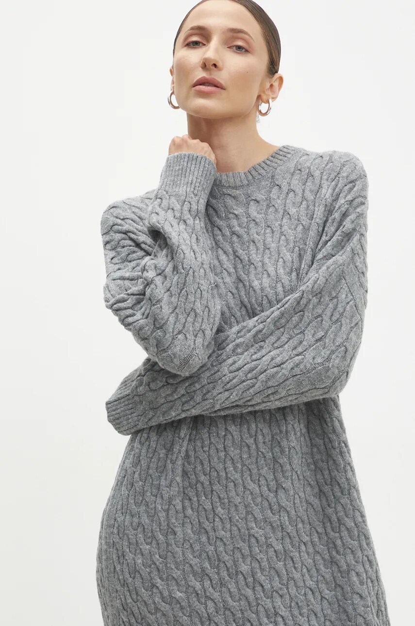 Сукня Answear Lab колір сірий maxi oversize