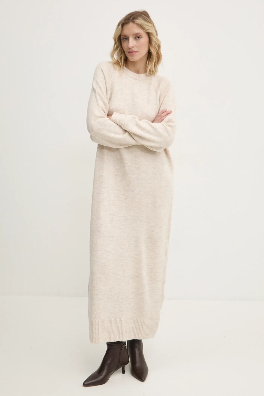 Сукня Answear Lab колір бежевий maxi oversize