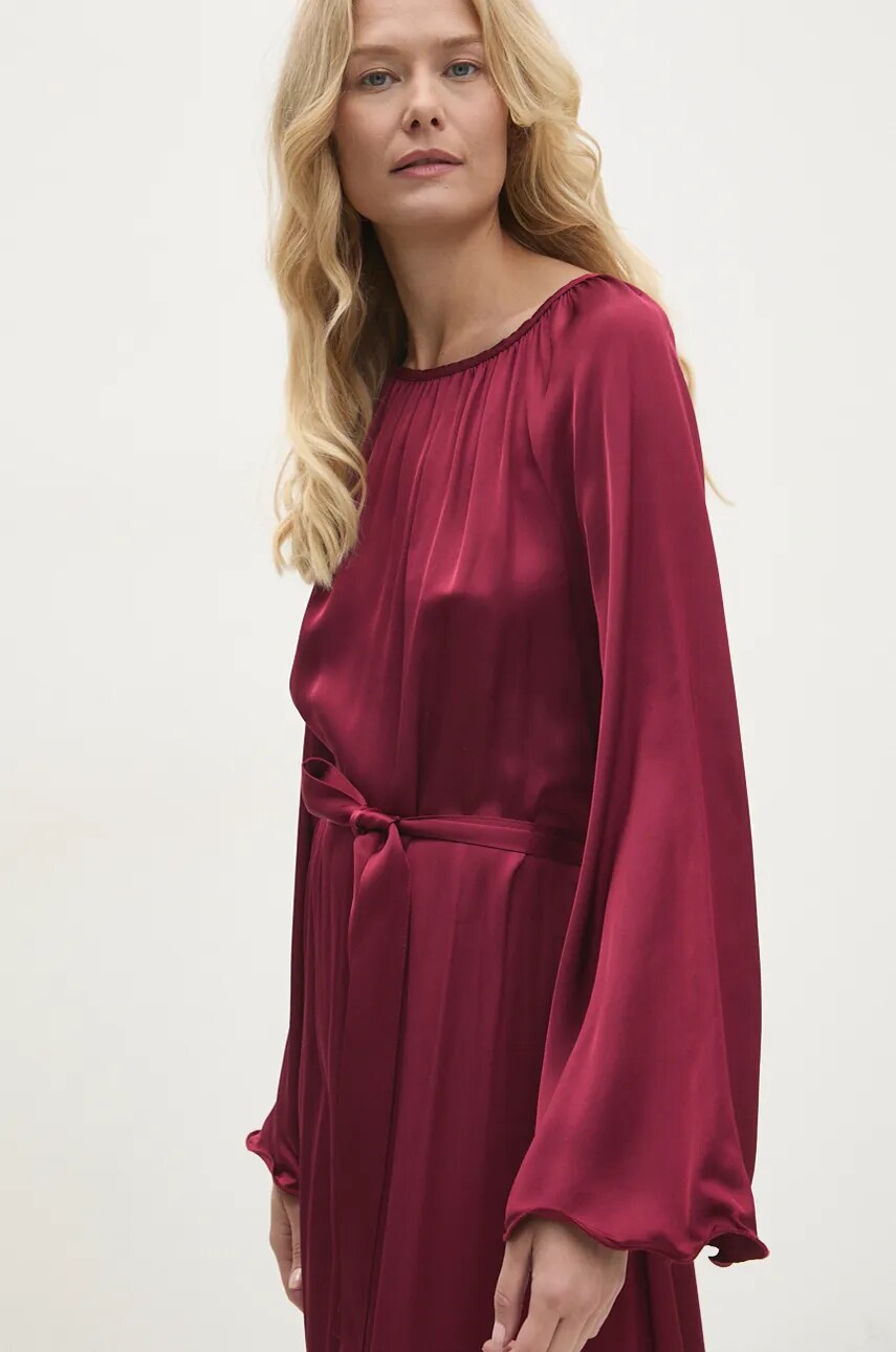 Сукня Answear Lab колір бордовий maxi пряма