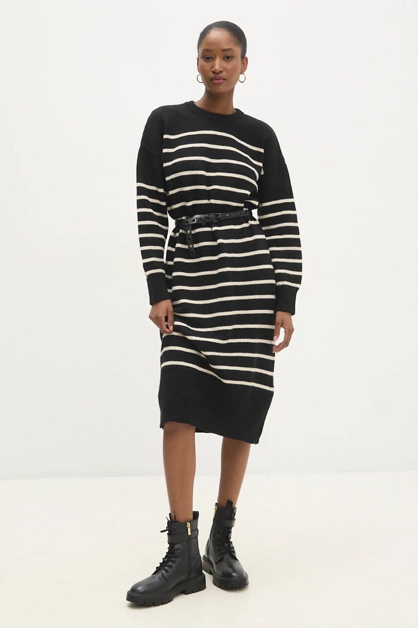 Сукня з вовною Answear Lab колір чорний maxi oversize