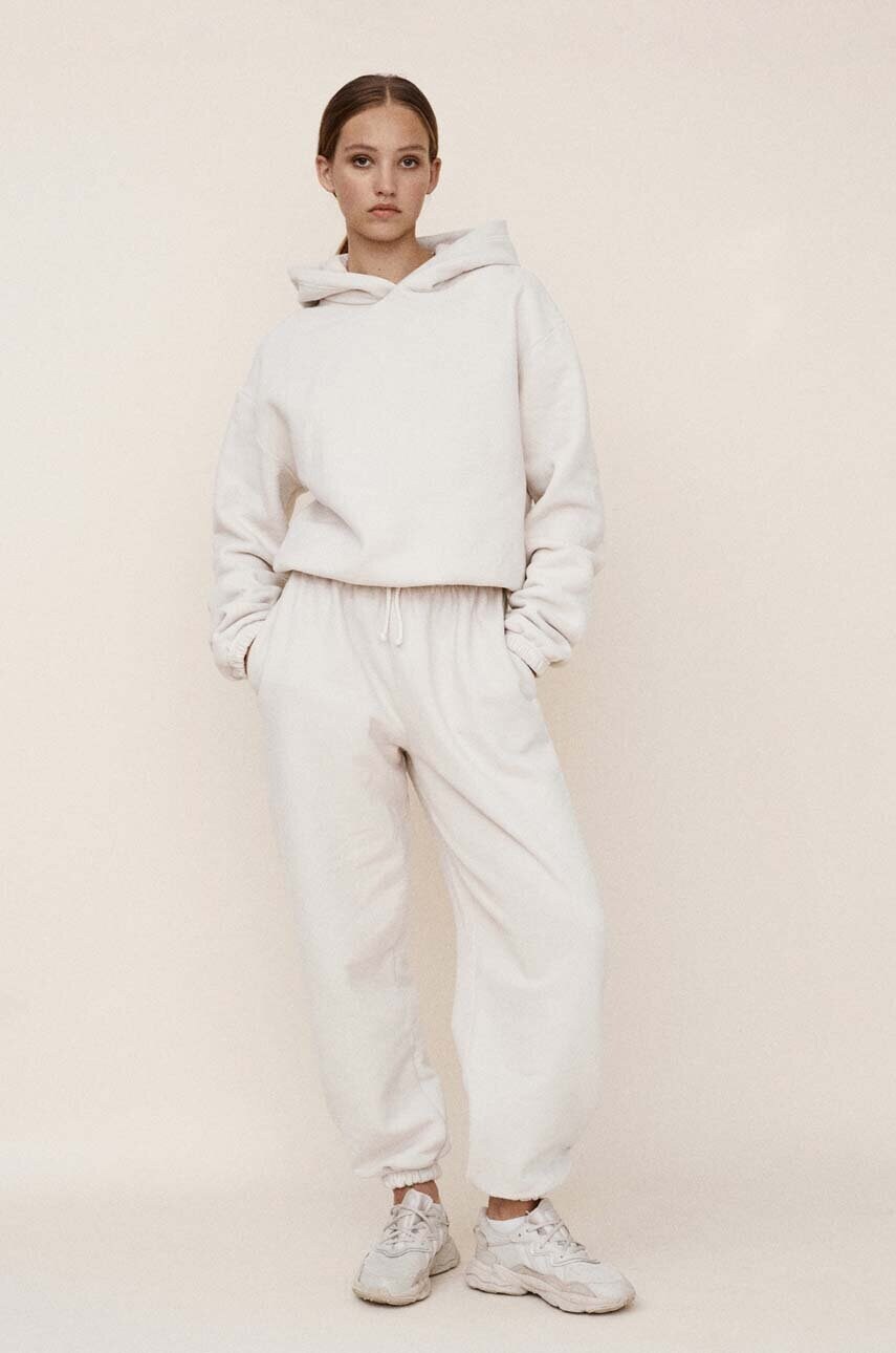 Бавовняна кофта MUUV. SMOOTH COTTON жіноча колір бежевий однотонна
