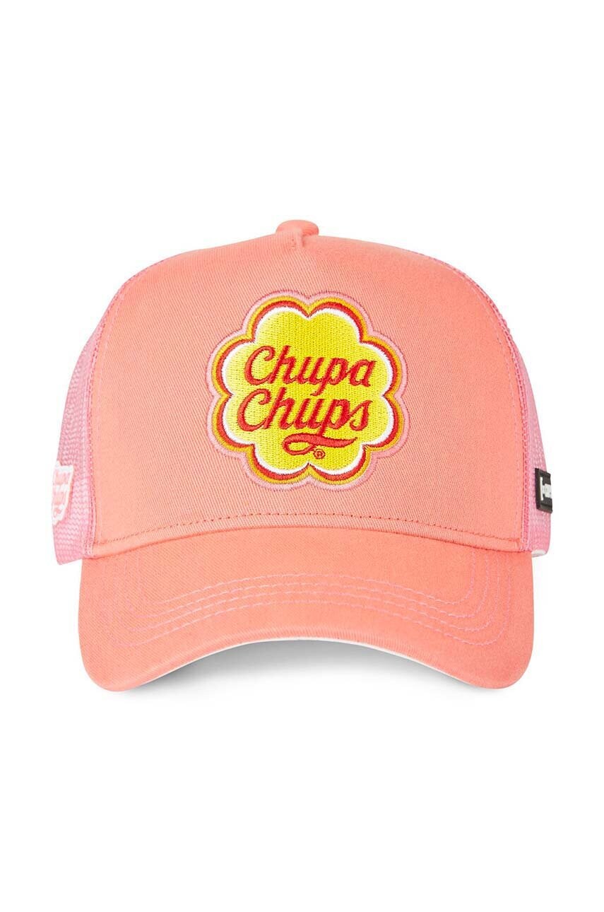 Кепка Capslab CHUPA CHUPS колір рожевий з аплікацією