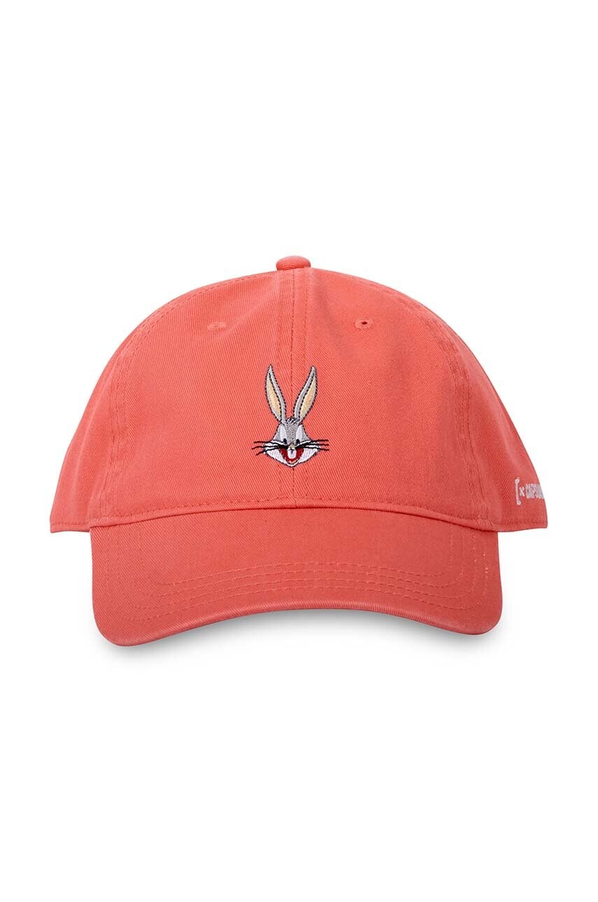 Бавовняна бейсболка Capslab Looney Tunes x колір помаранчевий з аплікацією  CL/LOO8/1/CD/BUG2