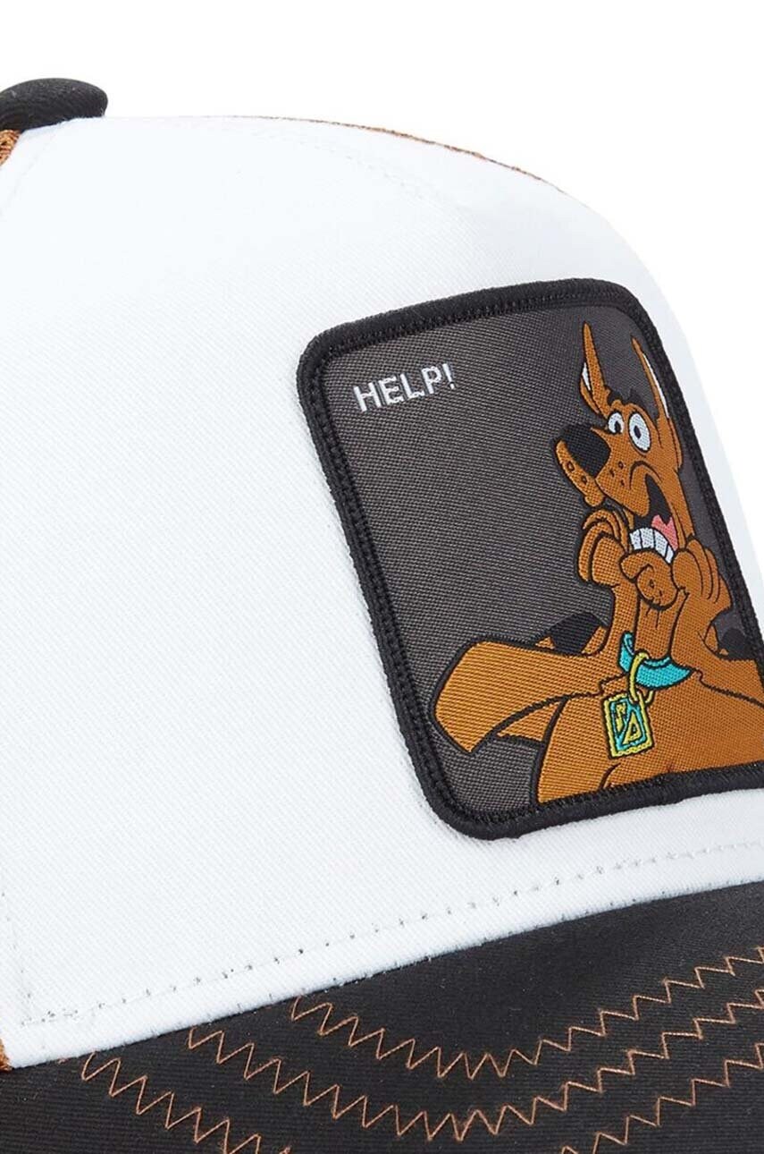 Шапка Capslab Scooby-Doo колір білий з аплікацією