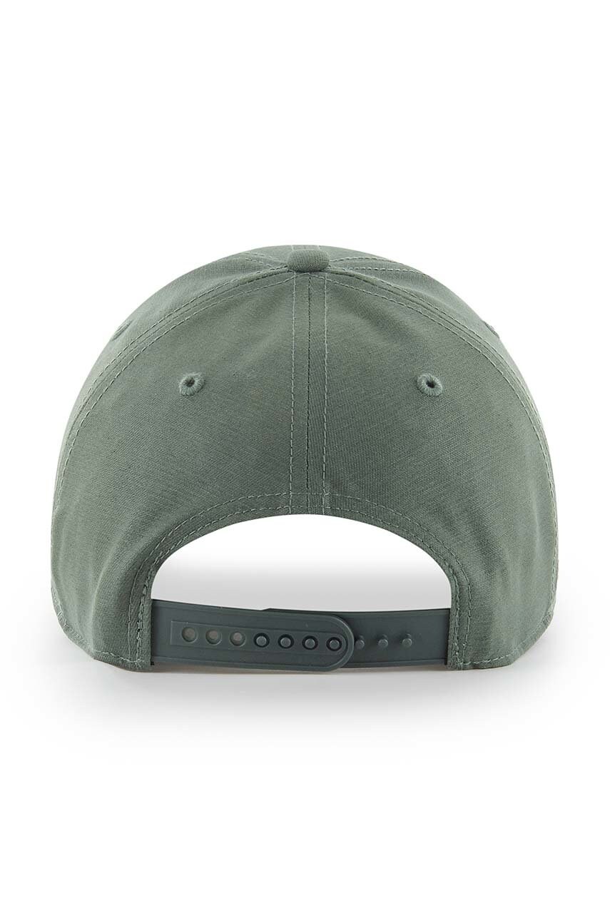 Бавовняна бейсболка 47 brand Mlb New York Yankees колір зелений з аплікацією B-CMPSP17GWP-MS