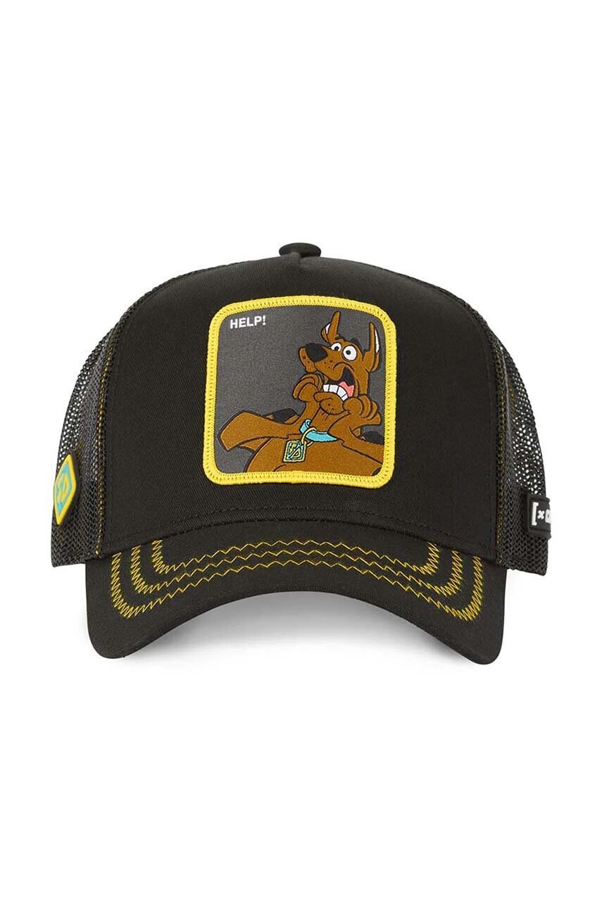 Купити Кепка Capslab SCOOBY колір чорний з аплікацією – головне зображення