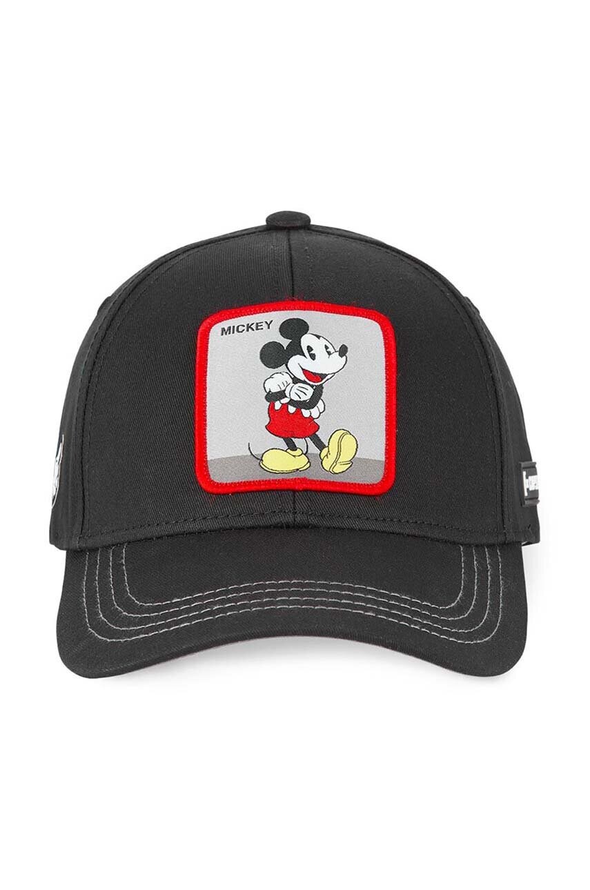 Кепка Capslab DISNEY BASEBALL колір чорний з аплікацією