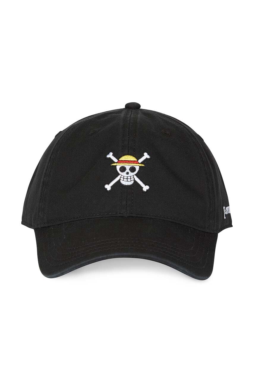 Бавовняна бейсболка Capslab x One Piece колір чорний з аплікацією CL/OP3/1/CD/SKU