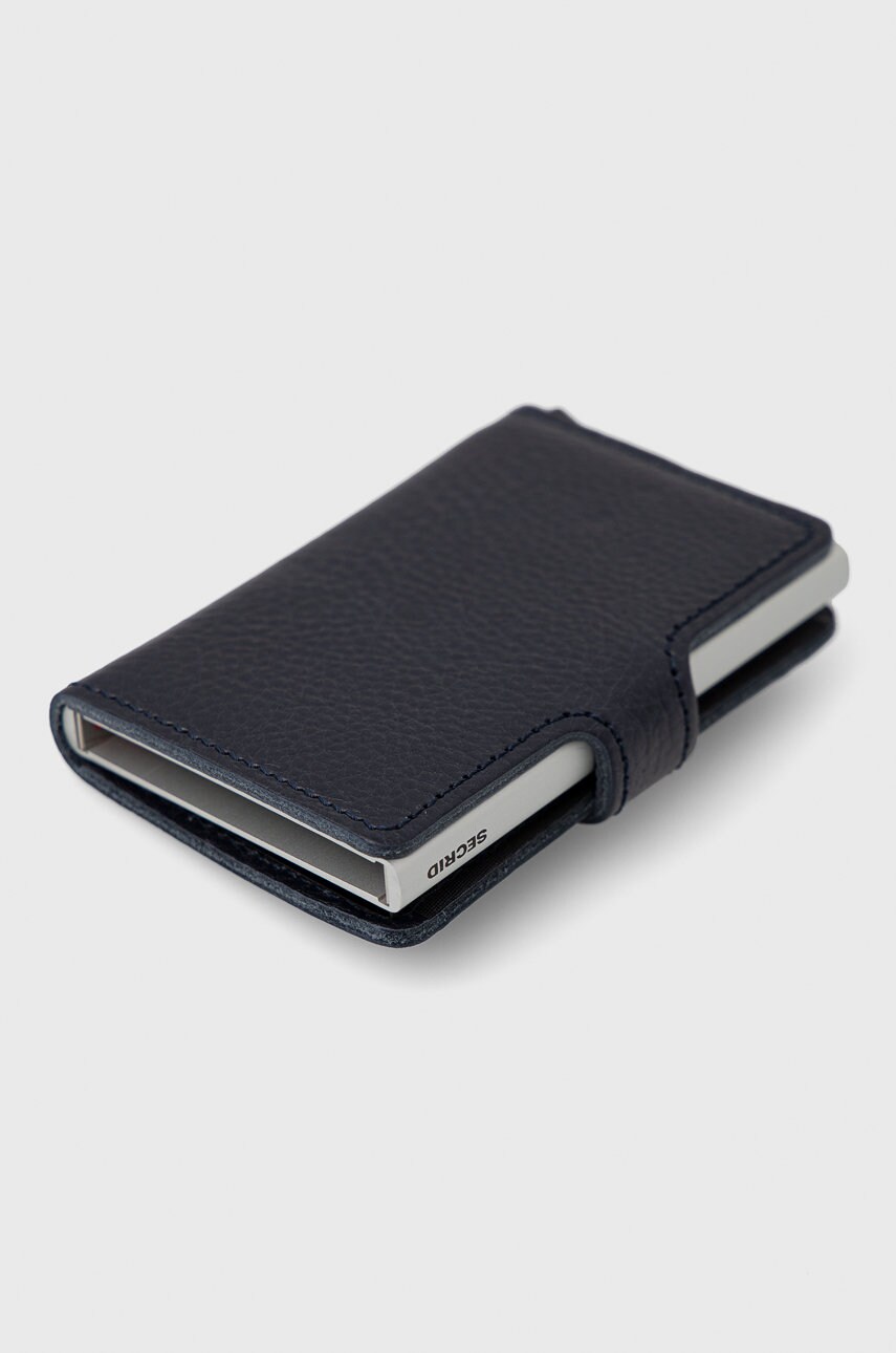Шкіряний гаманець Secrid жіночий колір синій MVG.NAVY.SILVER-Navy.Silve