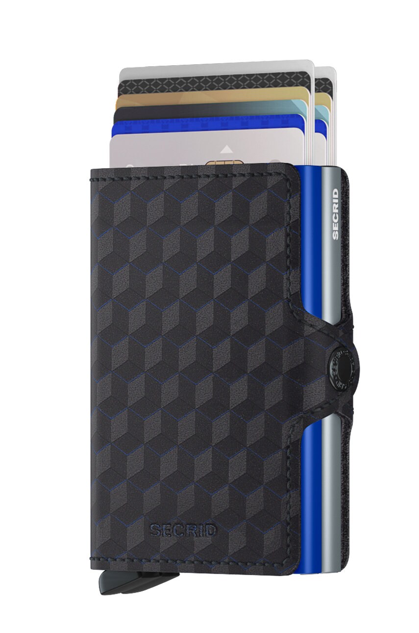 Шкіряний гаманець Secrid чоловічий колір чорний TOp.Titanium.Blue-TITAN.BLU
