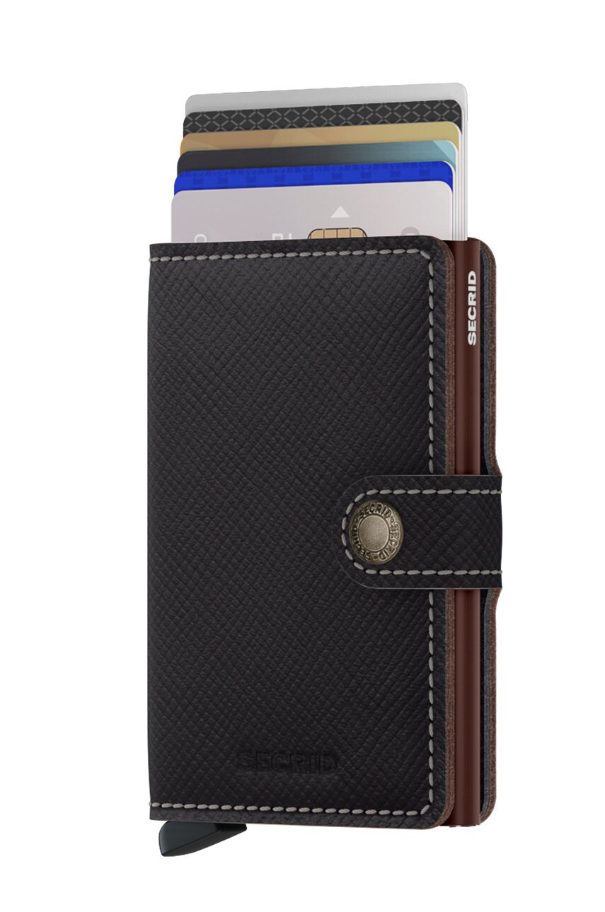 Шкіряний гаманець Secrid чоловічий колір чорний MSa.Brown-BROWN