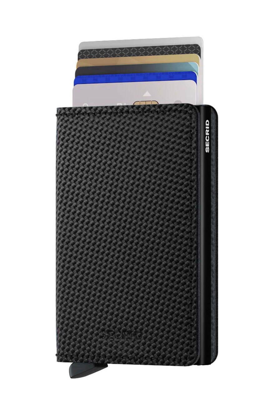 Шкіряний гаманець Secrid чоловічий колір чорний Sca.Black-Black