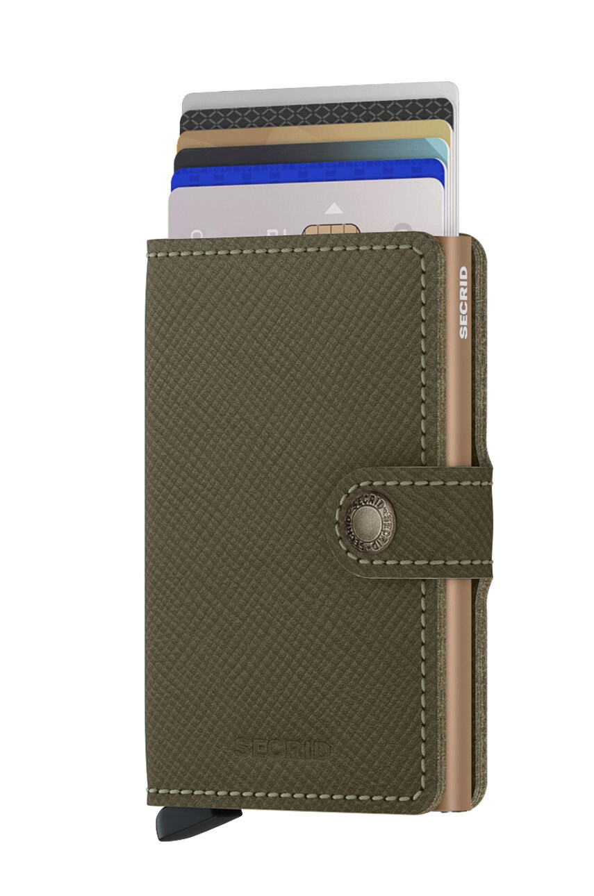 Шкіряний гаманець Secrid колір зелений MSa.Olive-OLIVE