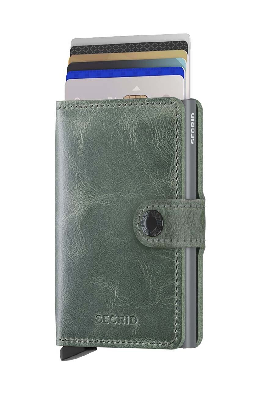 Шкіряний гаманець Secrid Miniwallet Vintage Sage колір зелений