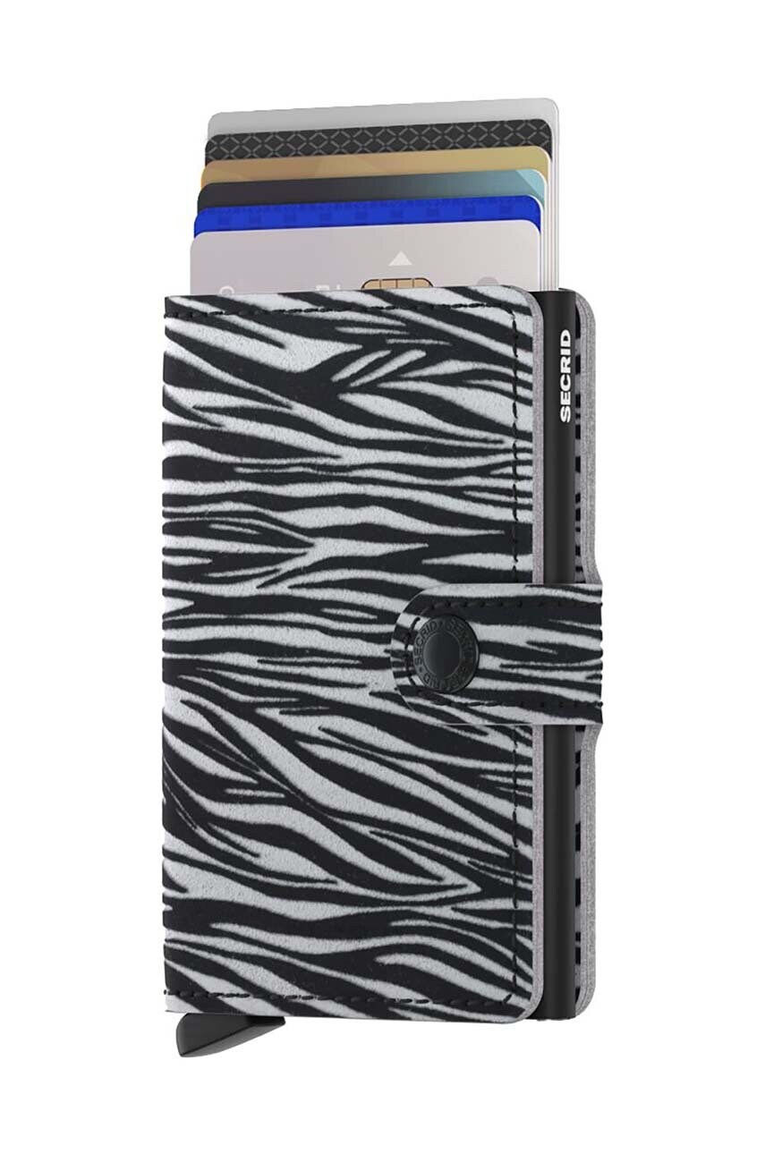Шкіряний гаманець Secrid Miniwallet Zebra Light Grey колір сірий