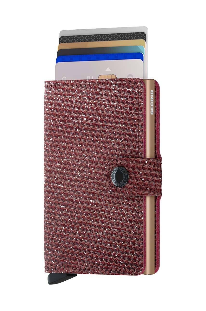 Шкіряний гаманець Secrid Miniwallet Sparkle Red колір червоний