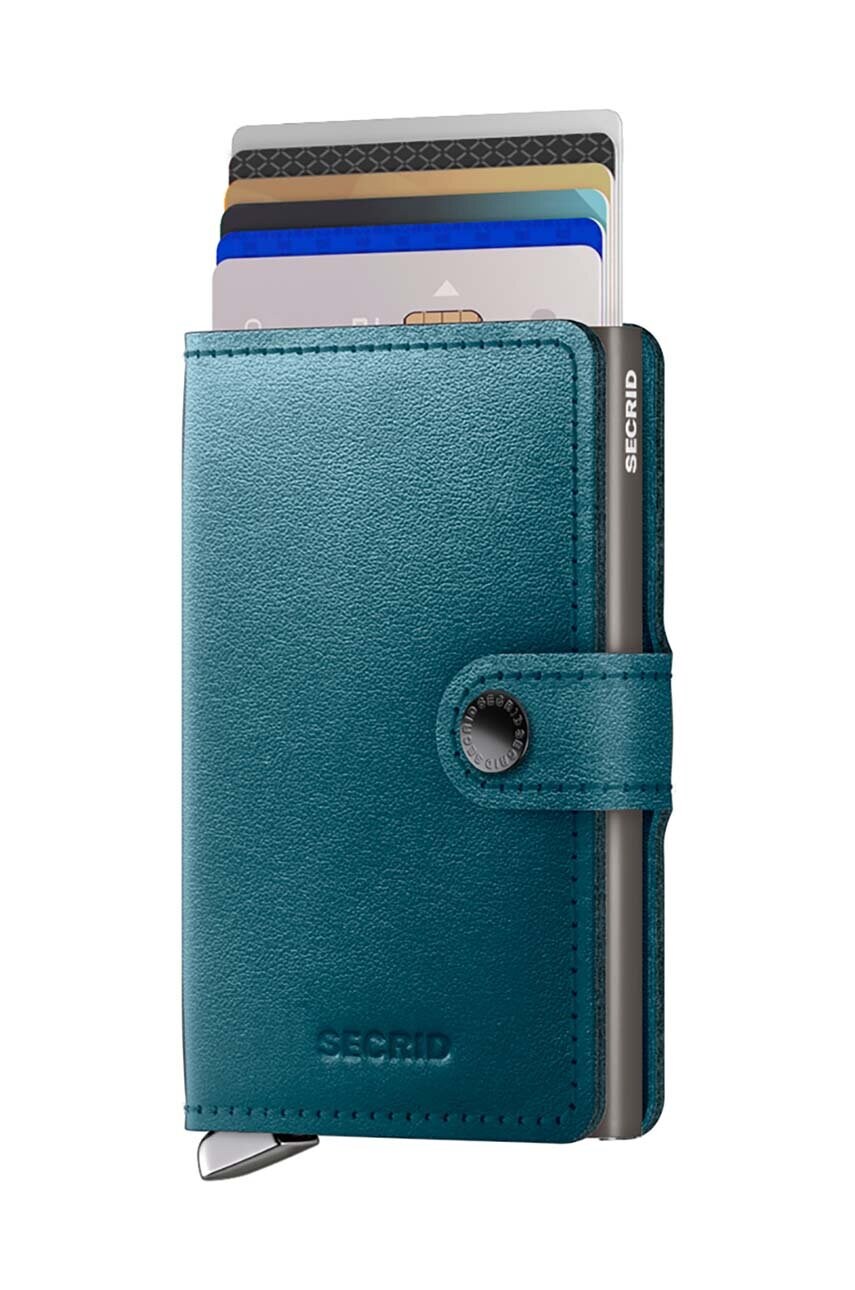 Шкіряний гаманець Secrid колір зелений MDu-Teal