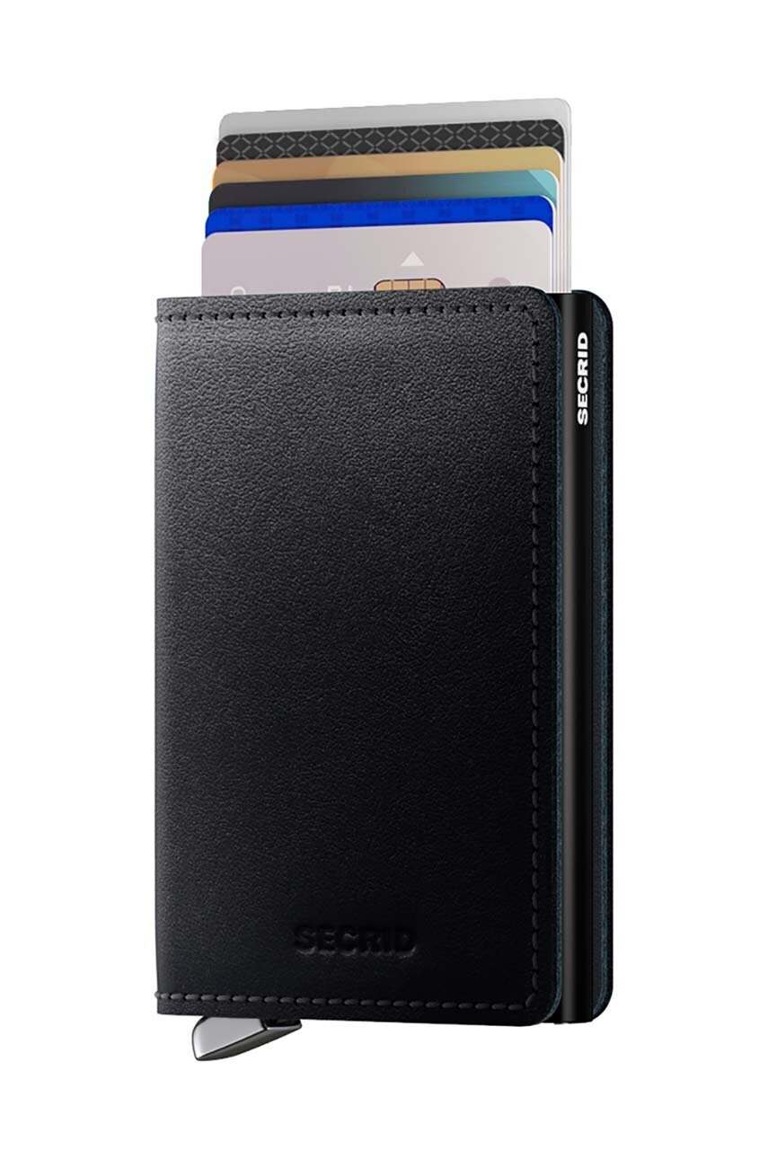 Шкіряний гаманець Secrid колір чорний SDu-Black