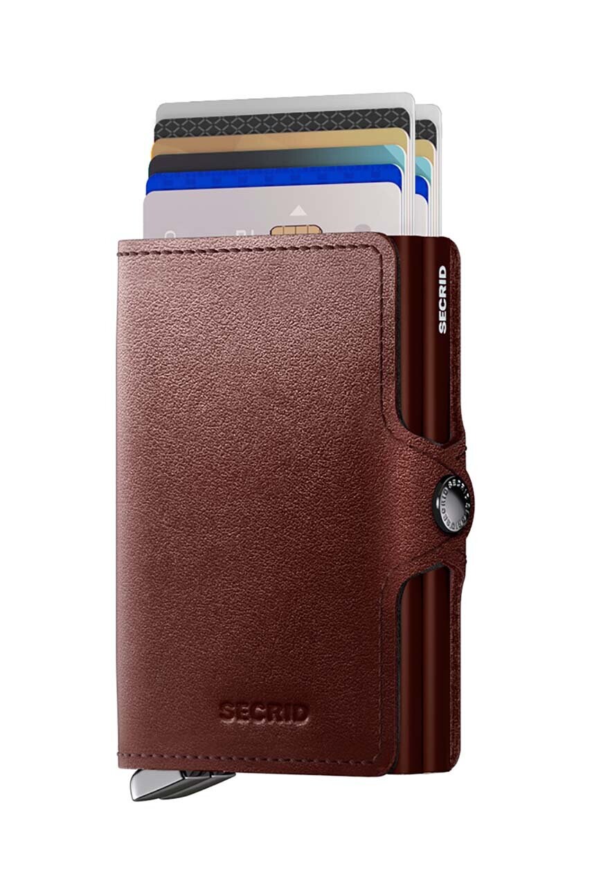 Шкіряний гаманець Secrid колір коричневий TDu-Dark Brown