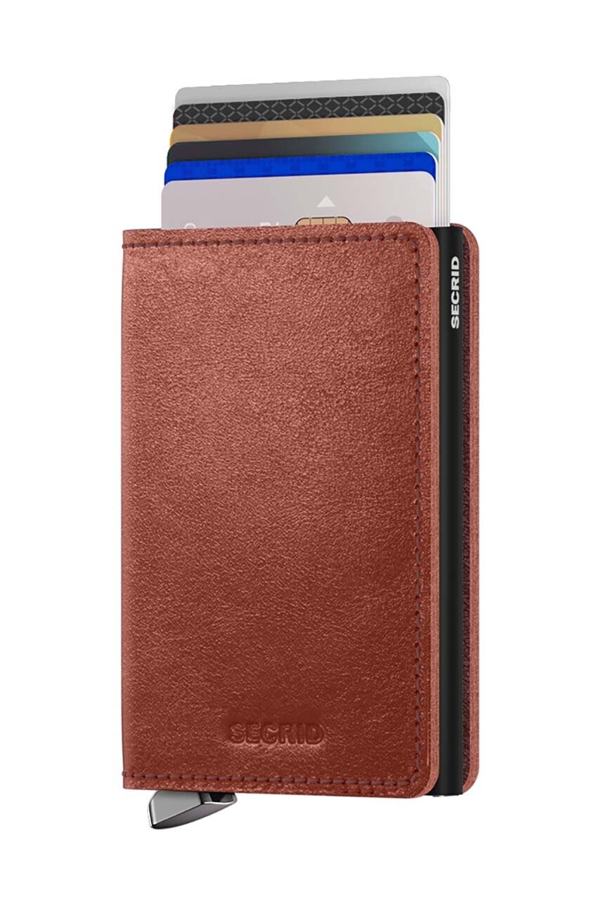Шкіряний гаманець Secrid колір коричневий SBc-Brown