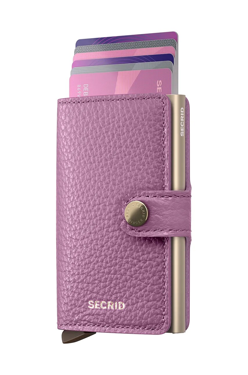 Шкіряний гаманець Secrid колір фіолетовий MPe-Orchid