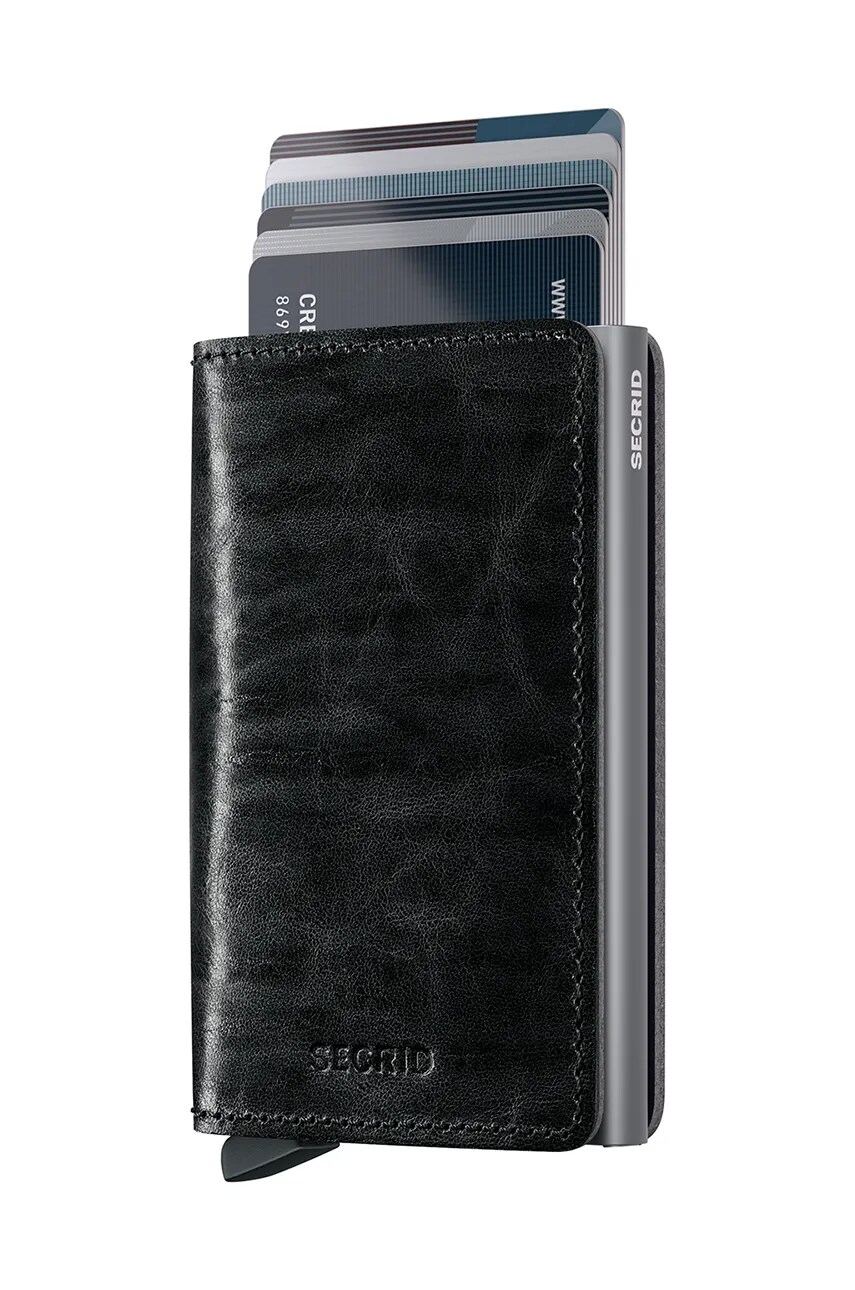 Шкіряний гаманець Secrid колір сірий SDM-Grey
