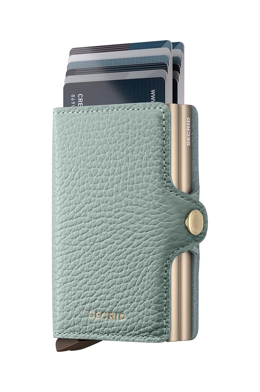 Шкіряний гаманець Secrid колір бірюзовий TPe-Sea Green