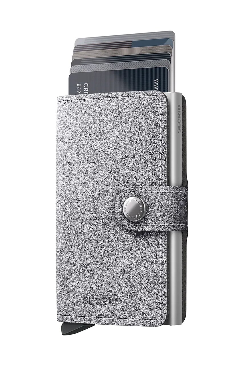 Шкіряний гаманець Secrid колір срібний M-Glitter Silver