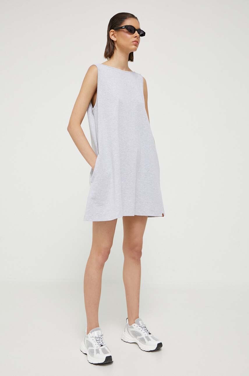 Сукня MUUV колір сірий mini oversize