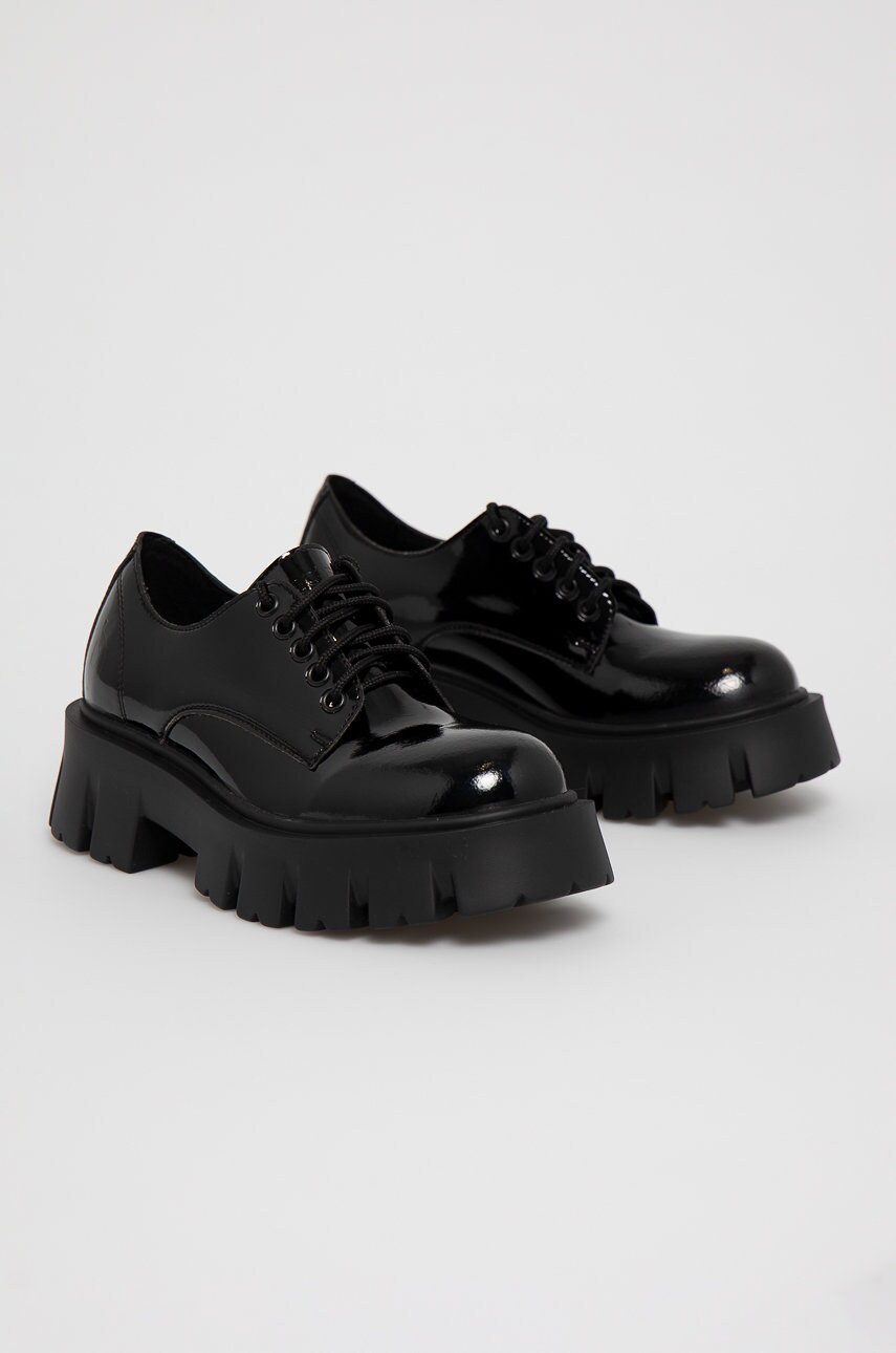 Туфлі Altercore Deidra Vegan Black Patent жіночі колір чорний на платформі