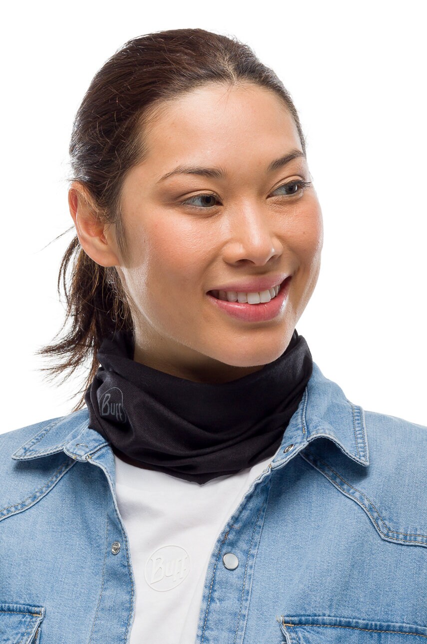 Снуд Buff Solid Black колір чорний гладкий