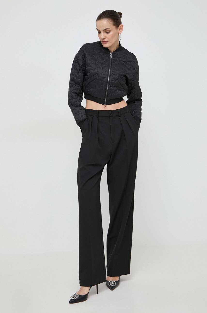Куртка Silvian Heach жіноча колір чорний перехідна oversize
