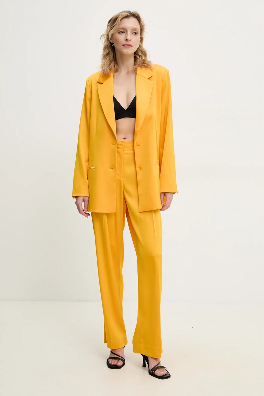 Піджак 2NDDAY Harru колір жовтий oversize однотонний 2252115279