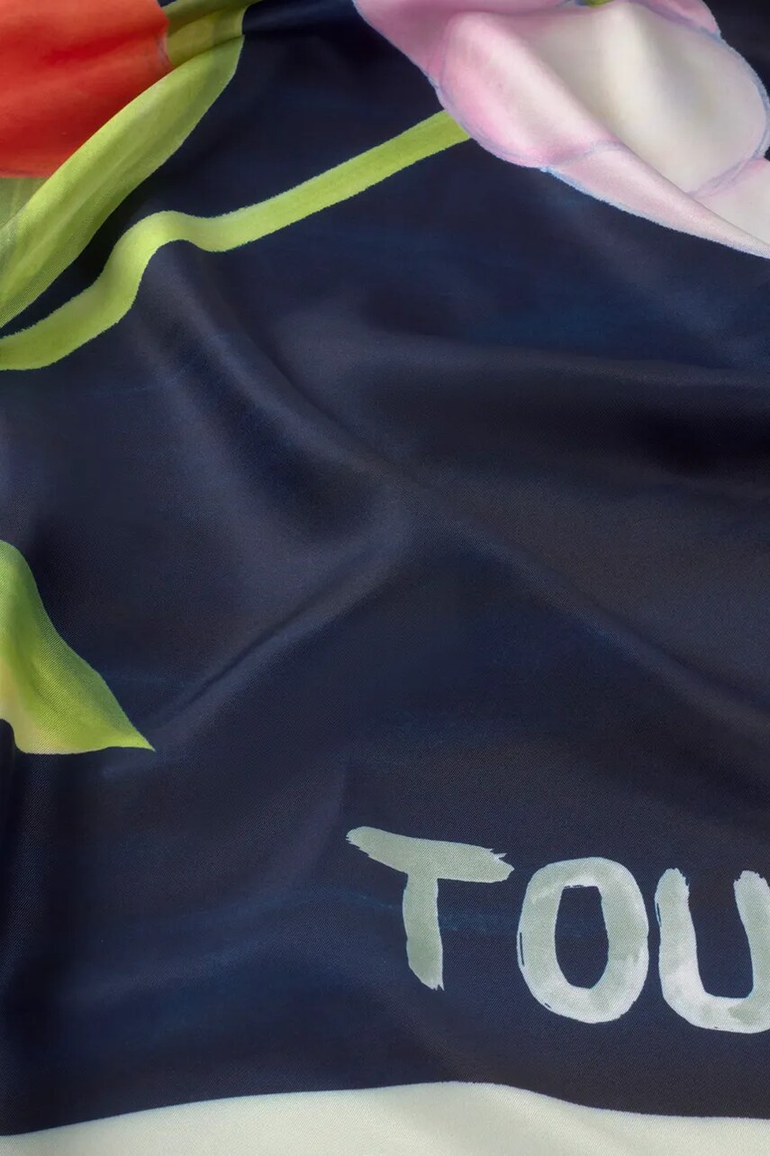 Хустка Tous TEXTIL жіноча колір синій візерунок 2002200933